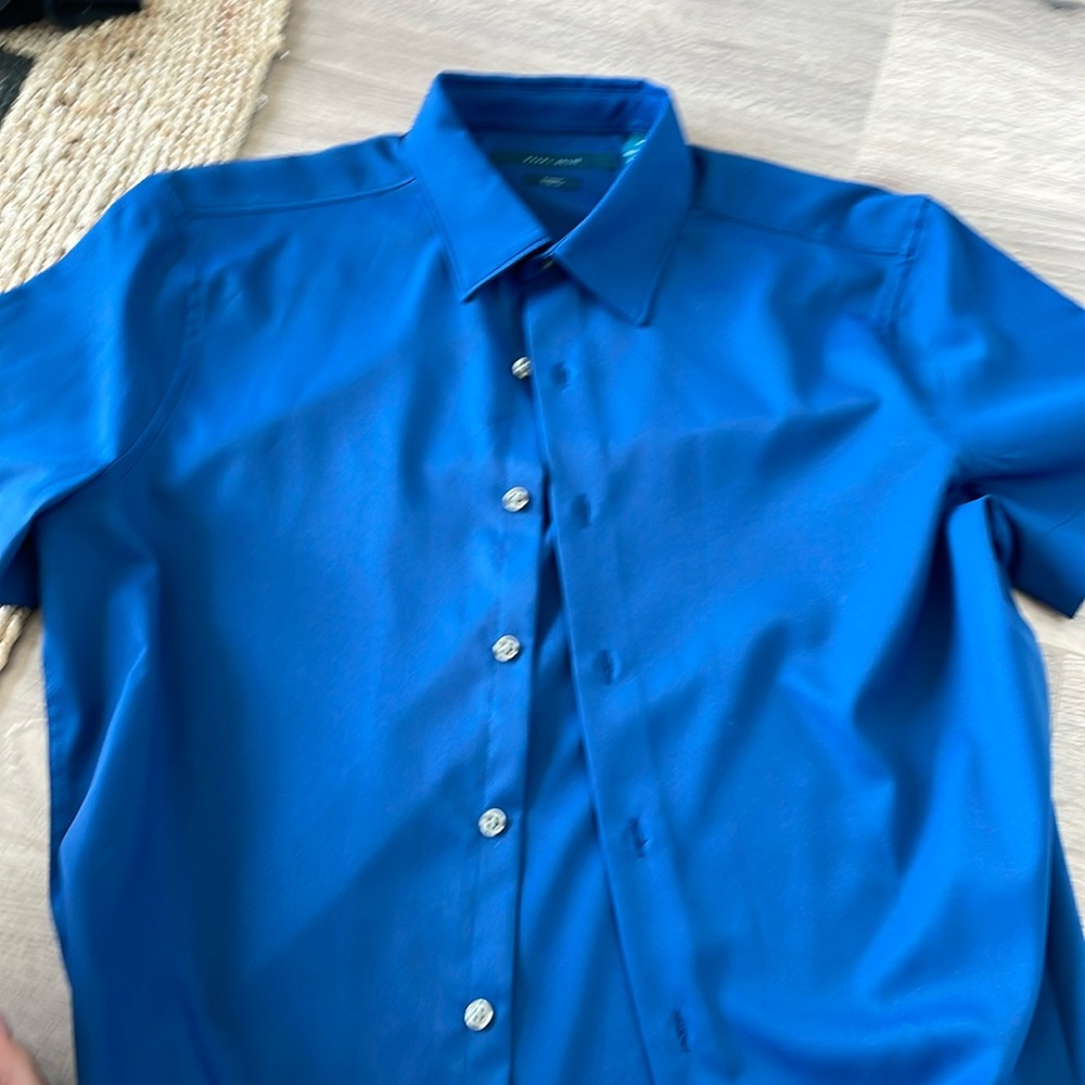 Blue button down